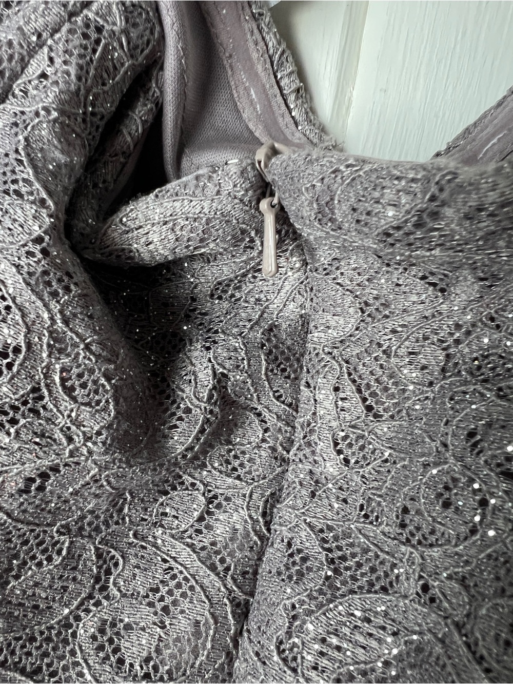 OLEG CASSINI Off-the-Shoulder Three-Quarter Sleeve Lace Sheath NWT - Picture 6 of 16